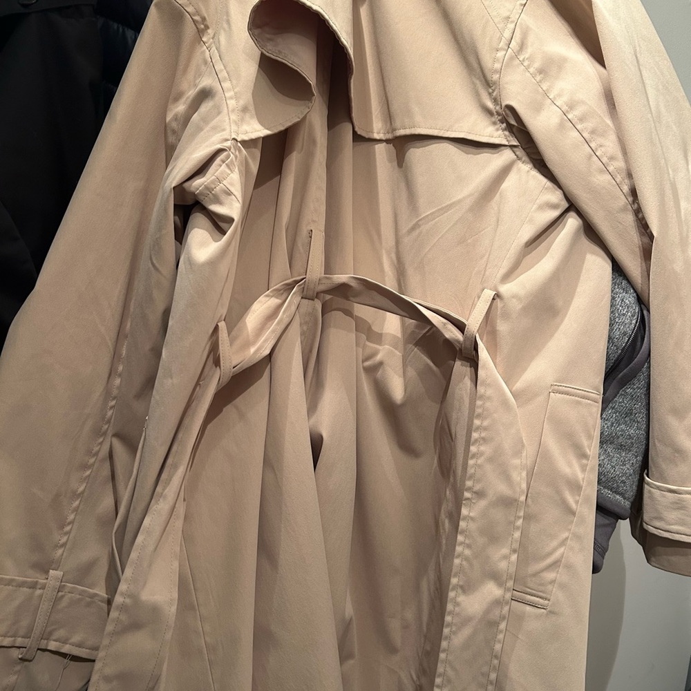 NWT Glassons Classic Tan Trench Coat, L - Picture 3 of 6